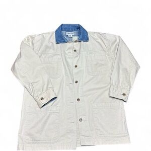 Khaki Coded and Denim Collar Jacket Unisex